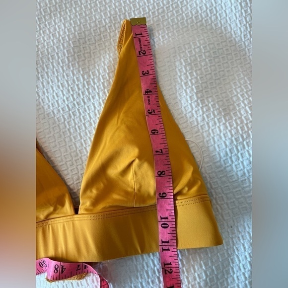 Everlane Swim Triangle Bikini Top In Yellow NWT - Picture 8 of 12